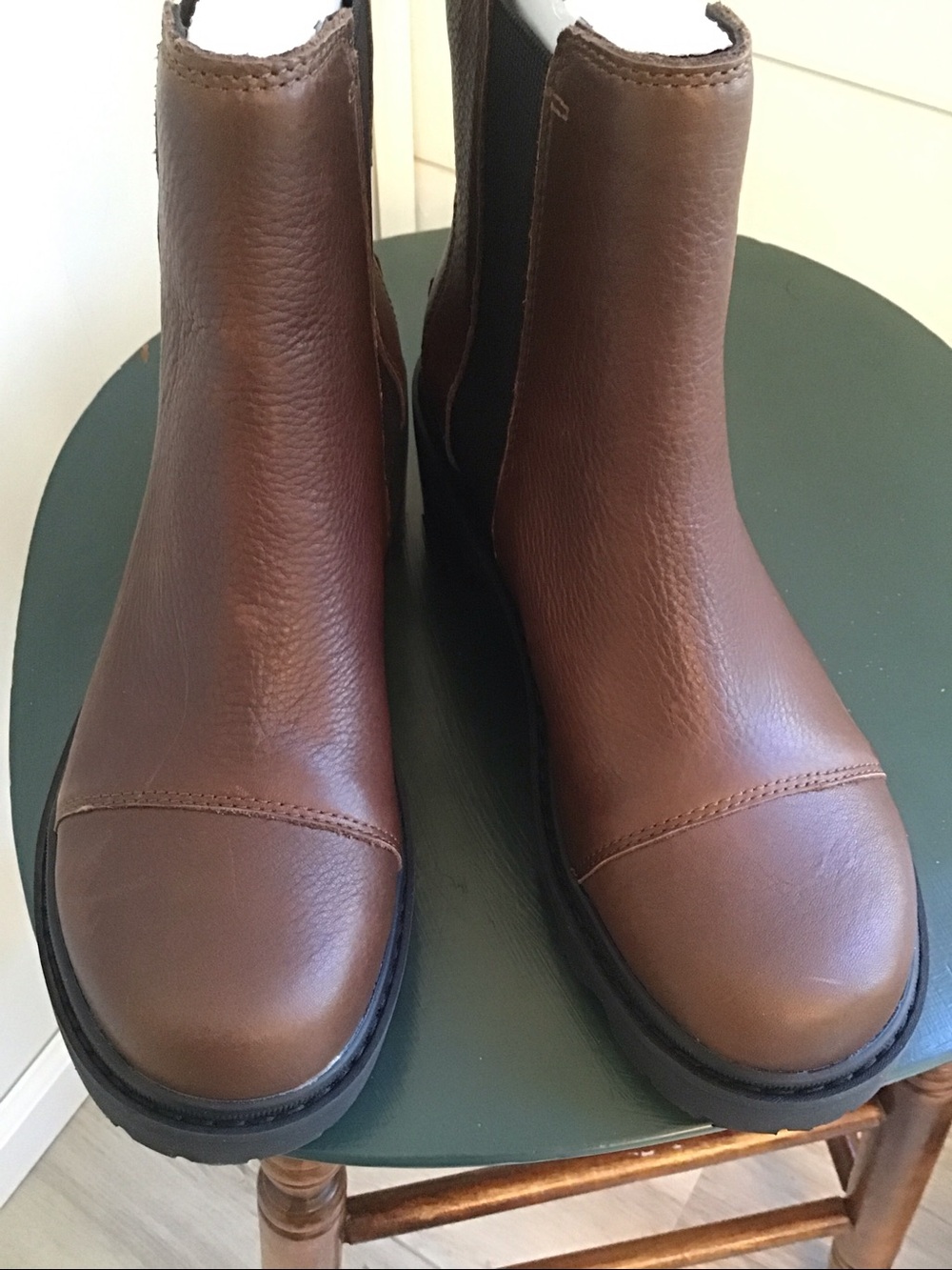 NWT Sorel Joan Now Chelsea Velvet Tan/Black Waterproof Boot Sz 7.5